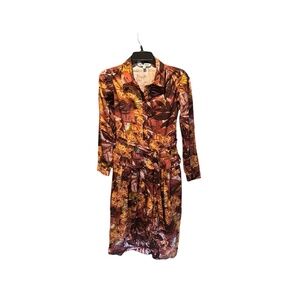 Walter Baker Jackie Long Sleeve Floral Cotton Midi Dress in Sierra Bloom XS